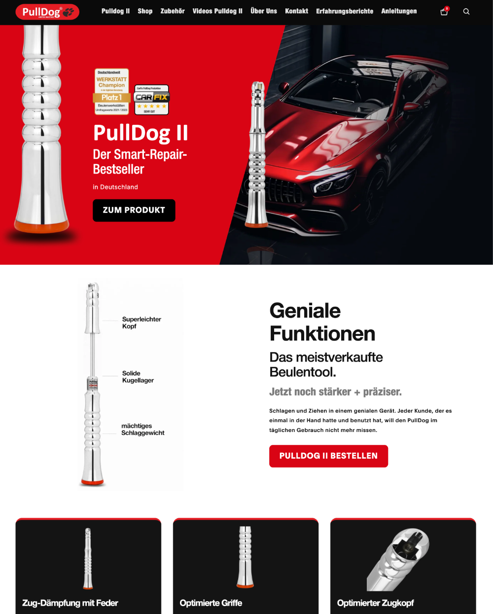 Alt:Conversion-optimierter Onlineshop für Automotive-Produkte mit technischer Umsetzung.