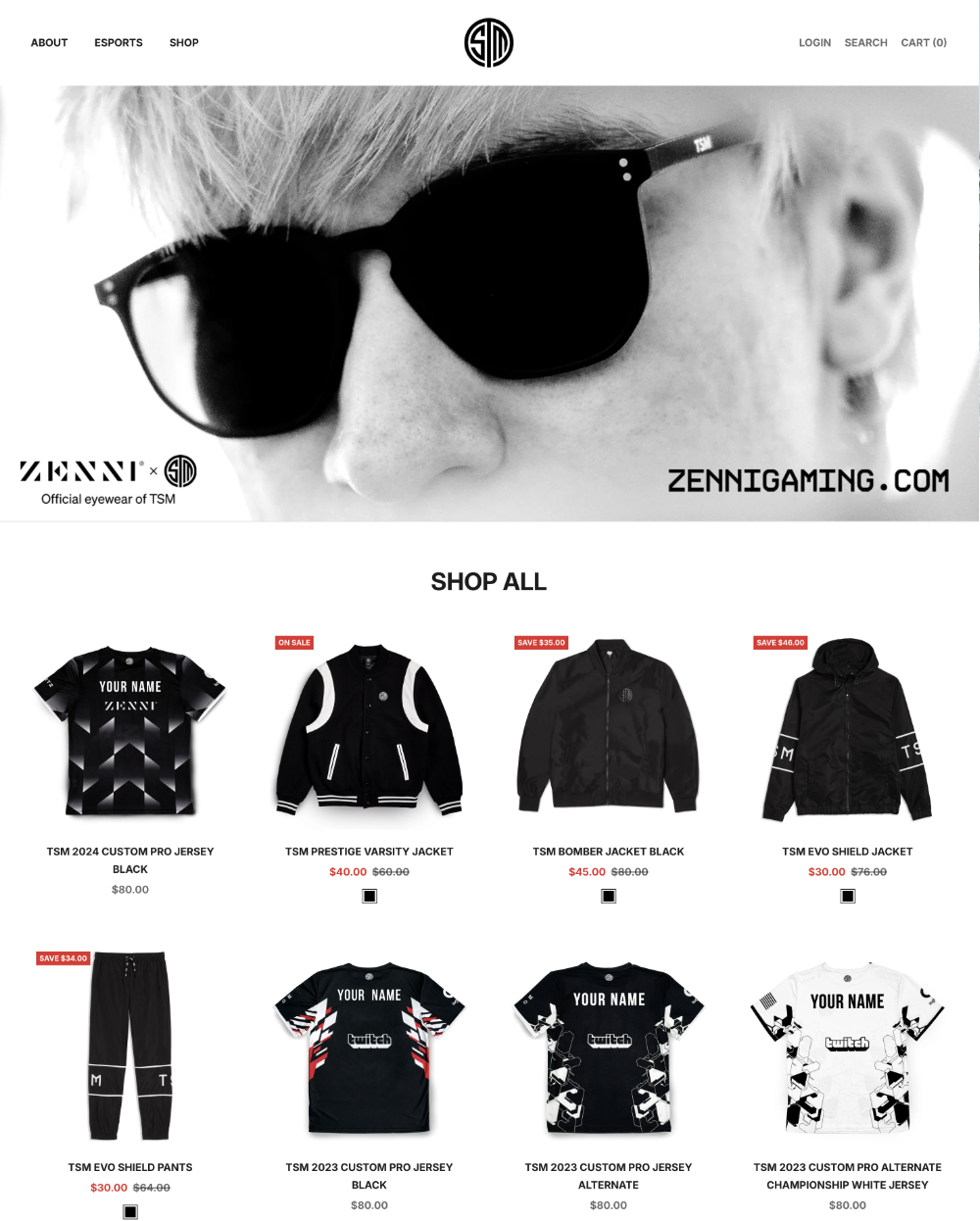 Alt: Professionelles E-Commerce Design für eine Fashion-Brand mit Fokus auf übersichtliche Produkt-Grids.